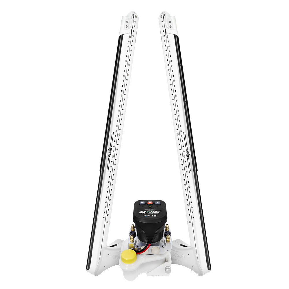 PowerPole Blade ONE Pump BLS Shallow Water Anchor System 10 Dual Blade White PP2BLS10WT
