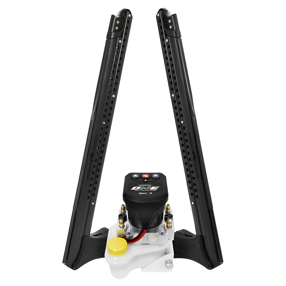 PowerPole Blade ONE Pump BLS Shallow Water Anchor System 8 Dual Blade Matte Black PP2BLS8MB