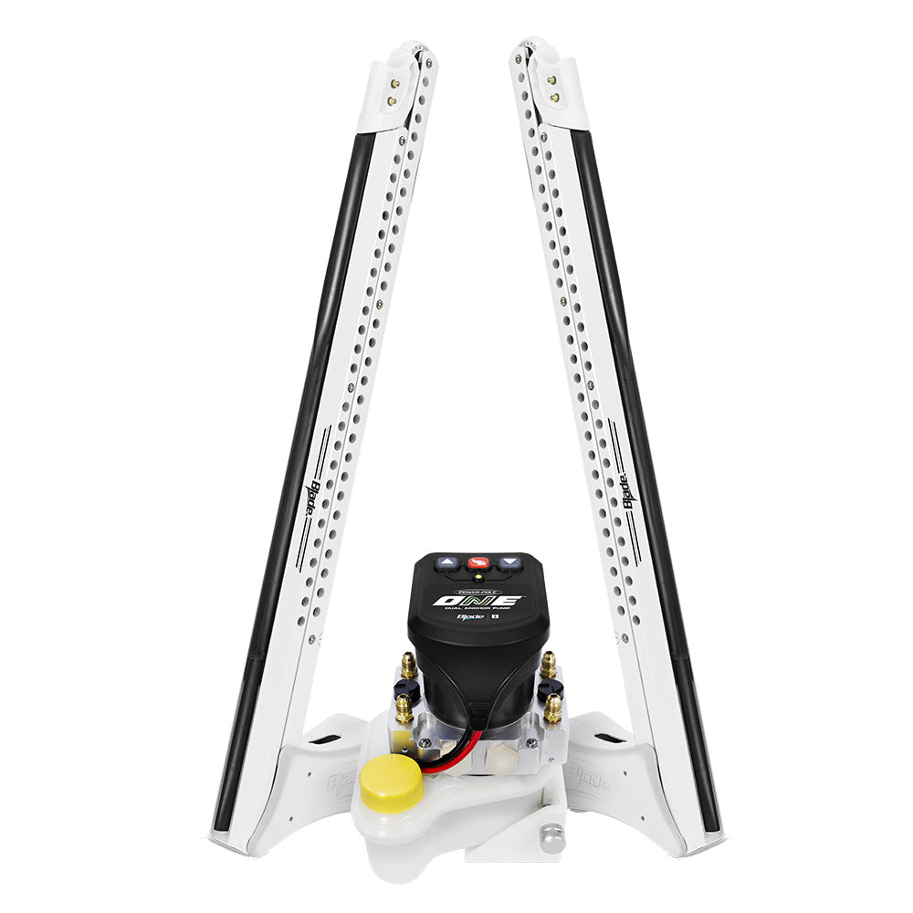 PowerPole Blade ONE Pump BLS Shallow Water Anchor System 8 Dual Blade White PP2BLS8WT