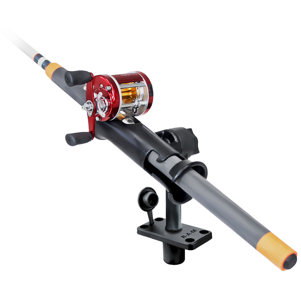 RAM Mount RAM Tube Jr Fishing Rod Holder wStandard 6 Length Post Spline Flush Mounting Base RAP390FU