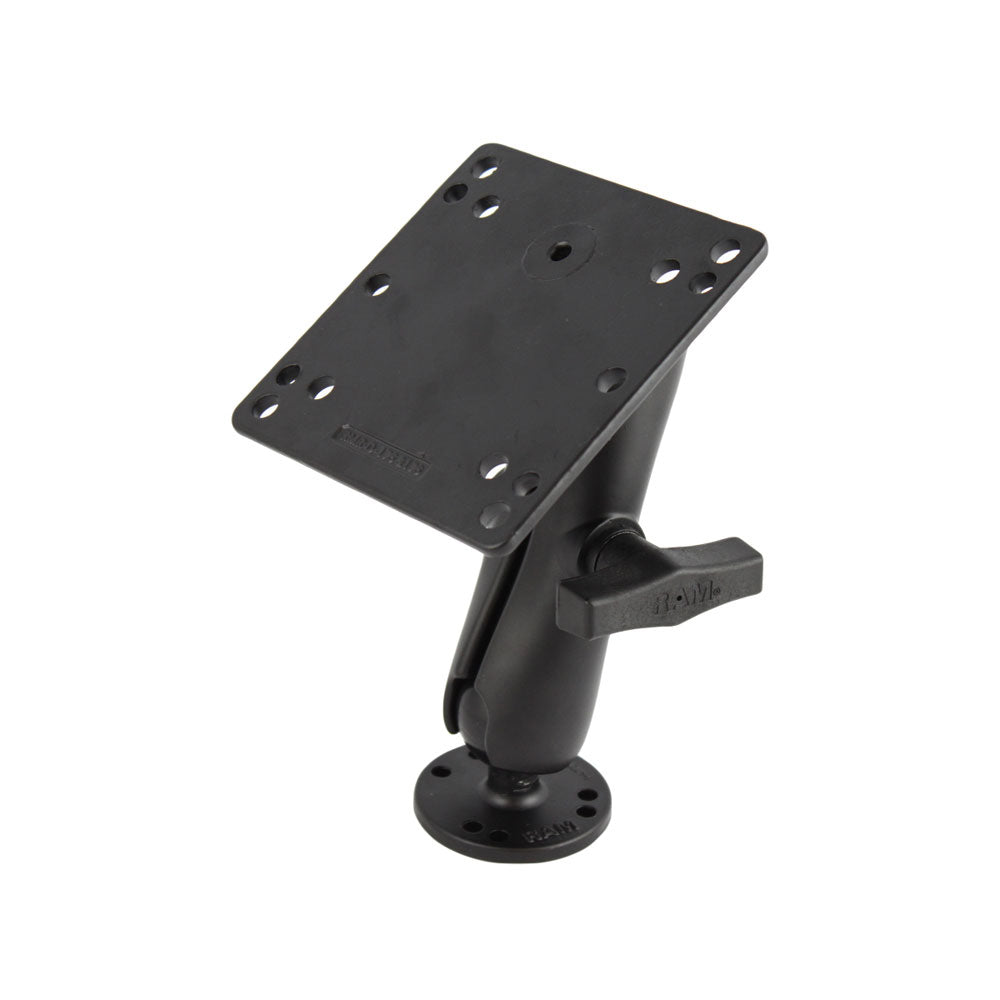 RAM Mount 475 Square Base VESA 75mm 100mm Hole Patterns wSurface Mount 15 Rubber Ball Size RAM101U246