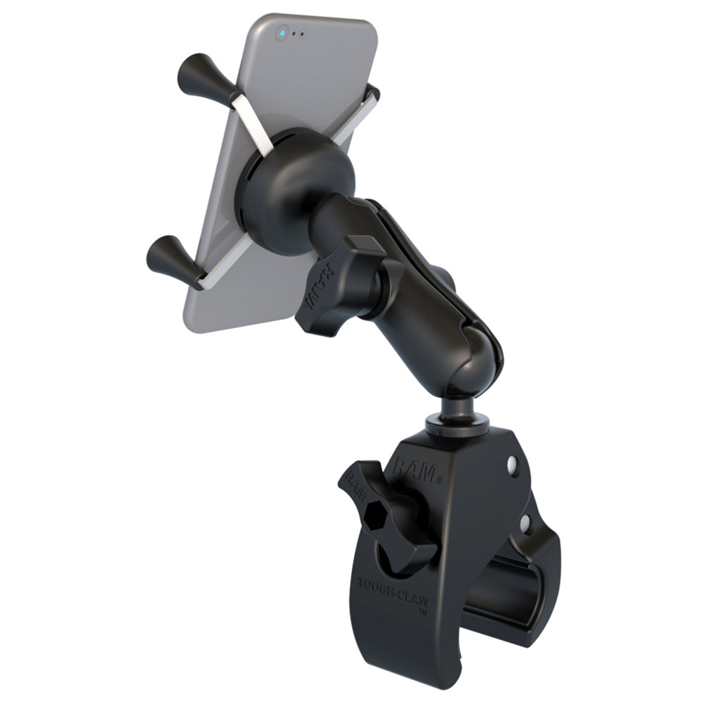 RAM Mount Small ToughClaw Base wDouble Socket Arm Universal XGrip CelliPhone Cradle RAMB400UN7
