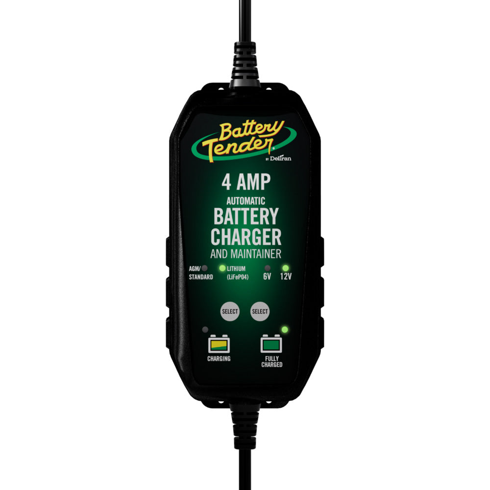 Battery Tender 6V12V 4A Lead Acid  Lithium Selectable Battery Charger 0220209BTWH
