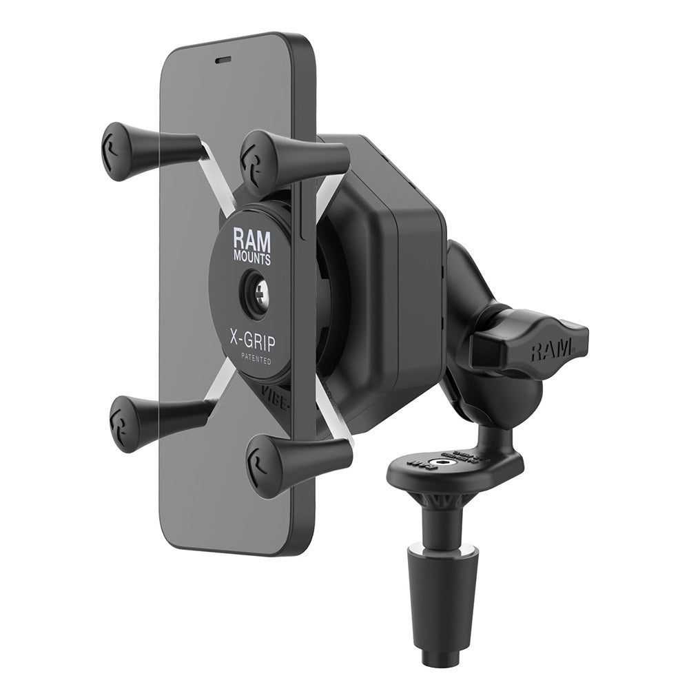RAM Mount RAM XGrip Phone Mount wVibeSafe  Fork Stem Base  Short RAMB176AUN7462