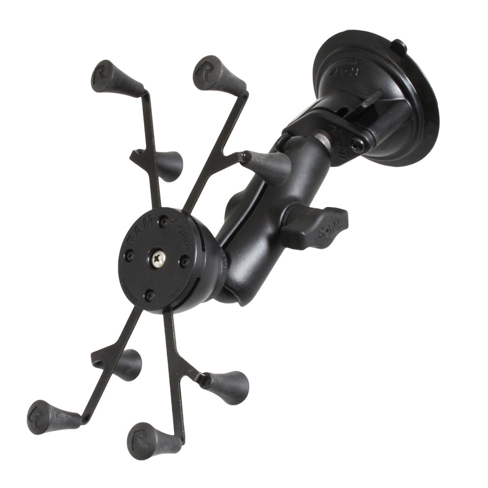 RAM Mount Twist Lock Suction Cup Base wUniversal XGrip II RAMB166UN8U