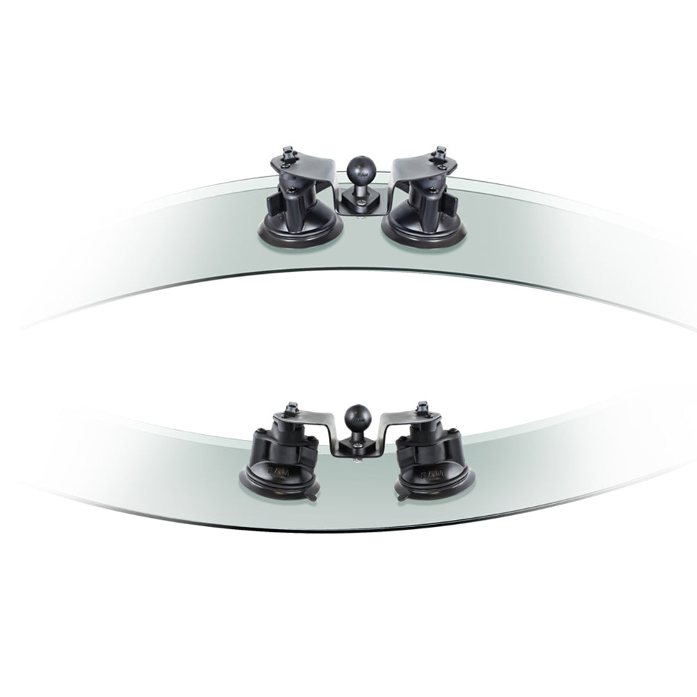 RAM Mount Dual Articulating Suction Cup Base w1 Ball Base RAMB189BPIV1U