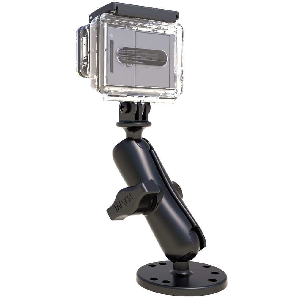 RAM Mount 1 Ball Mount wCustom GoPro Hero Adapter RAMB138GOP1U