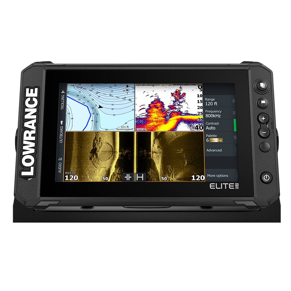 Lowrance Elite FS 9 ChartplotterFishfinder wActive Imaging 3in1 Transom Mount Transducer 00015692001